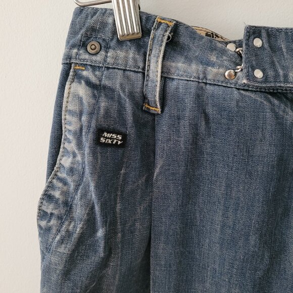 Y2K Made in Italy Pleated Miss Sixty Low Rise Jeans-Size 28* READ CAPTION - Picture 4 of 12